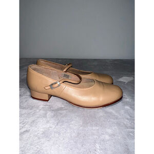 Women's Bloch Beige Tap Dance Flats Size 10